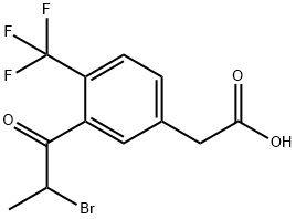 3-(2-Bromopropanoyl)-4-(trifluoromethyl)phenylacetic acid Structure