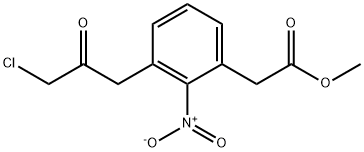 Methyl 3-(3-chloro-2-oxopropyl)-2-nitrophenylacetate Structure