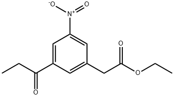 Ethyl 3-nitro-5-propionylphenylacetate Structure