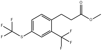 Methyl 3-(2-(trifluoromethyl)-4-(trifluoromethylthio)phenyl)propanoate Structure