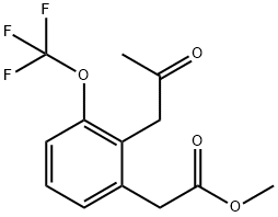 Methyl 2-(2-oxopropyl)-3-(trifluoromethoxy)phenylacetate Structure