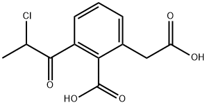 2-Carboxy-3-(2-chloropropanoyl)phenylacetic acid Structure