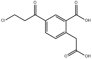 2-Carboxy-4-(3-chloropropanoyl)phenylacetic acid Structure