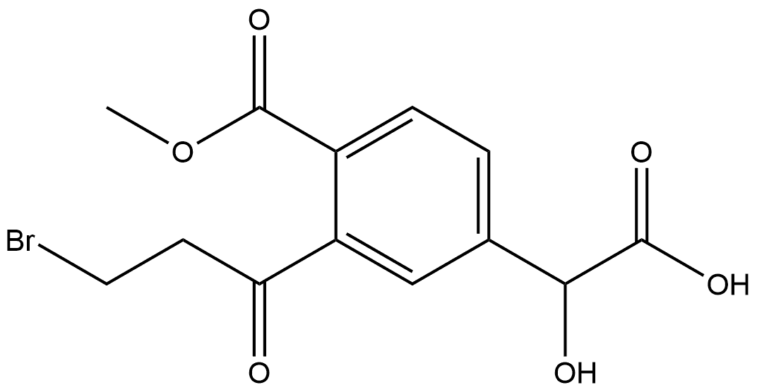 Methyl 2-(3-bromopropanoyl)-4-(carboxy(hydroxy)methyl)benzoate Structure