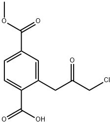 Methyl 4-carboxy-3-(3-chloro-2-oxopropyl)benzoate 구조식 이미지