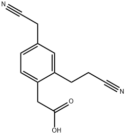 2-(2-(2-Cyanoethyl)-4-(cyanomethyl)phenyl)acetic acid Structure