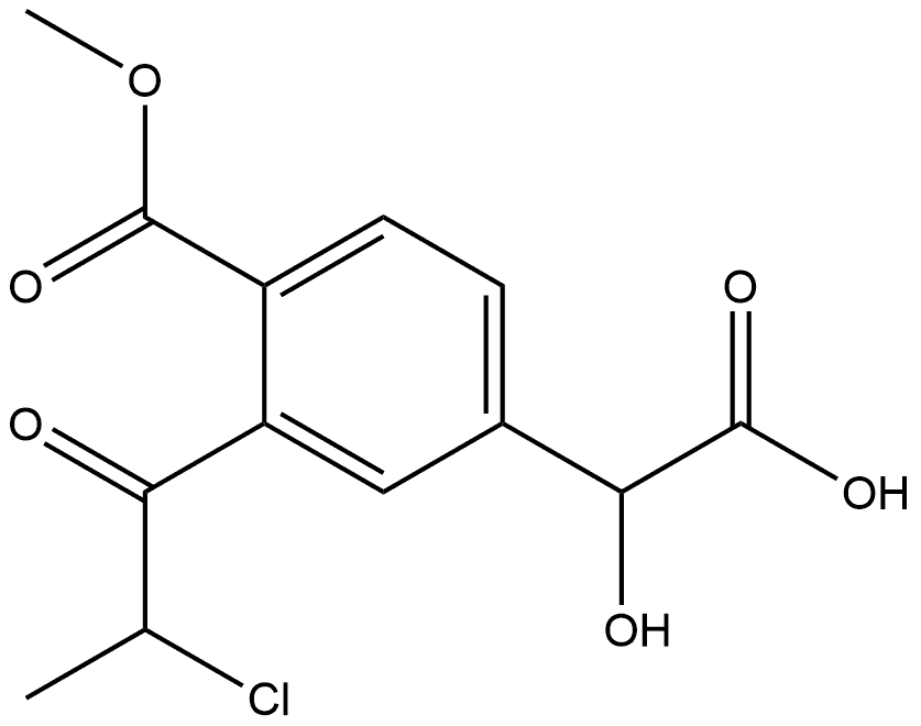 Methyl 4-(carboxy(hydroxy)methyl)-2-(2-chloropropanoyl)benzoate Structure