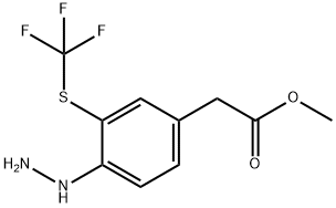 Methyl 4-hydrazinyl-3-(trifluoromethylthio)phenylacetate 구조식 이미지