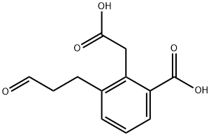 2-Carboxy-6-(3-oxopropyl)phenylacetic acid Structure