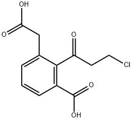 3-Carboxy-2-(3-chloropropanoyl)phenylacetic acid Structure