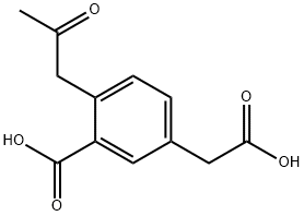 3-Carboxy-4-(2-oxopropyl)phenylacetic acid Structure