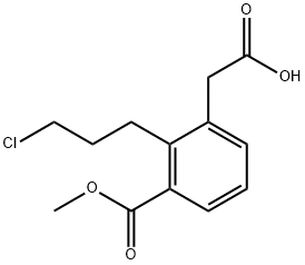 Methyl 3-(carboxymethyl)-2-(3-chloropropyl)benzoate Structure