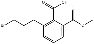 Methyl 3-(3-bromopropyl)-2-carboxybenzoate Structure