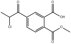 Methyl 2-carboxy-4-(2-chloropropanoyl)benzoate Structure