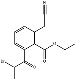 Ethyl 2-(2-bromopropanoyl)-6-(cyanomethyl)benzoate Structure