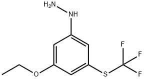 1-(3-Ethoxy-5-(trifluoromethylthio)phenyl)hydrazine 구조식 이미지