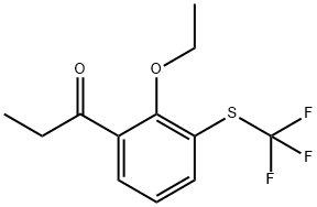 1-(2-Ethoxy-3-(trifluoromethylthio)phenyl)propan-1-one Structure