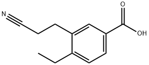 3-(2-Cyanoethyl)-4-ethylbenzoic acid Structure