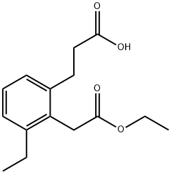 Ethyl 2-(2-carboxyethyl)-6-ethylphenylacetate Structure