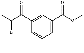 Methyl 3-(2-bromopropanoyl)-5-fluorobenzoate Structure