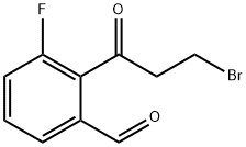 2-(3-Bromopropanoyl)-3-fluorobenzaldehyde Structure