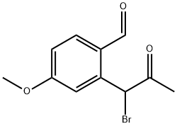 2-(1-Bromo-2-oxopropyl)-4-methoxybenzaldehyde Structure