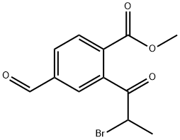 Methyl 2-(2-bromopropanoyl)-4-formylbenzoate Structure