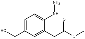 Methyl 2-hydrazinyl-5-(hydroxymethyl)phenylacetate Structure