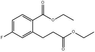 Ethyl 2-(3-ethoxy-3-oxopropyl)-4-fluorobenzoate Structure