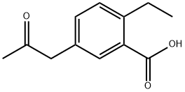 2-Ethyl-5-(2-oxopropyl)benzoic acid Structure