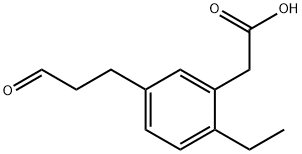 2-Ethyl-5-(3-oxopropyl)phenylacetic acid Structure