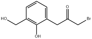 2-(3-Bromo-2-oxopropyl)-6-(hydroxymethyl)phenol Structure