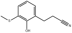 3-(2-Hydroxy-3-(methylthio)phenyl)propanenitrile Structure