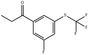 1-(3-Fluoro-5-(trifluoromethylthio)phenyl)propan-1-one Structure