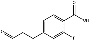 2-Fluoro-4-(3-oxopropyl)benzoic acid 구조식 이미지