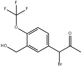 5-(1-Bromo-2-oxopropyl)-2-(trifluoromethoxy)benzylalcohol Structure