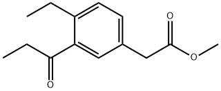 Methyl 4-ethyl-3-propionylphenylacetate Structure