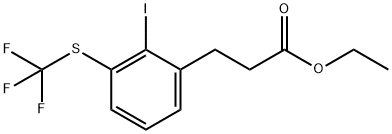 Ethyl 3-(2-iodo-3-(trifluoromethylthio)phenyl)propanoate Structure