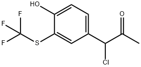 4-(1-Chloro-2-oxopropyl)-2-(trifluoromethylthio)phenol Structure