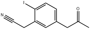 2-Iodo-5-(2-oxopropyl)phenylacetonitrile Structure