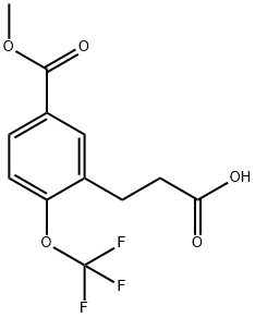 Methyl 3-(2-carboxyethyl)-4-(trifluoromethoxy)benzoate Structure