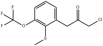 1-Chloro-3-(2-(methylthio)-3-(trifluoromethoxy)phenyl)propan-2-one Structure