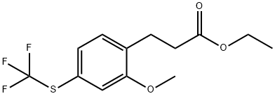 Ethyl 3-(2-methoxy-4-(trifluoromethylthio)phenyl)propanoate Structure