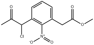 Methyl 3-(1-chloro-2-oxopropyl)-2-nitrophenylacetate Structure