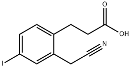 2-(2-Carboxyethyl)-5-iodophenylacetonitrile Structure