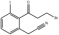 2-(3-Bromopropanoyl)-3-iodophenylacetonitrile Structure