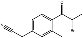 4-(2-Bromopropanoyl)-3-methylphenylacetonitrile Structure