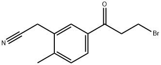 5-(3-Bromopropanoyl)-2-methylphenylacetonitrile Structure