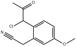 2-(1-Chloro-2-oxopropyl)-5-methoxyphenylacetonitrile Structure