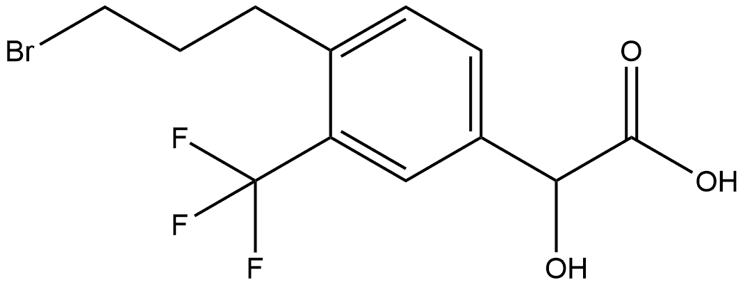 4-(3-Bromopropyl)-3-(trifluoromethyl)mandelic acid Structure